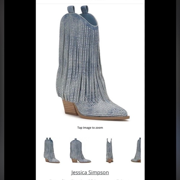 Jessica Simpson Shoes - Jessica Simpson Paredisa Rugged Blue Denim western Boots